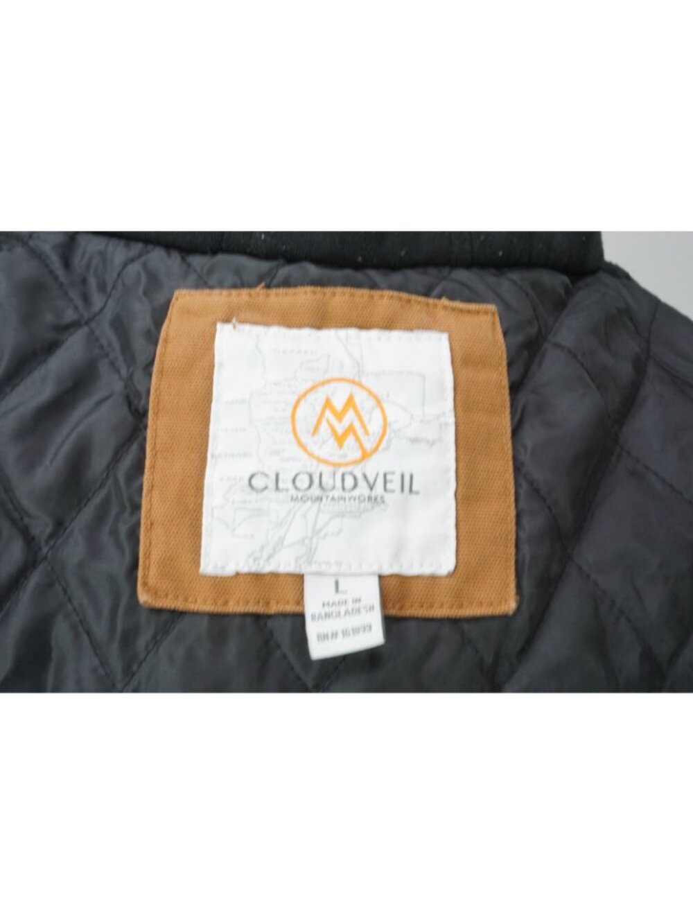 Cloudveil Brown Canvas Sewn in Hooded Lined JAcket Coat Sz L - Picture 7 of 8
